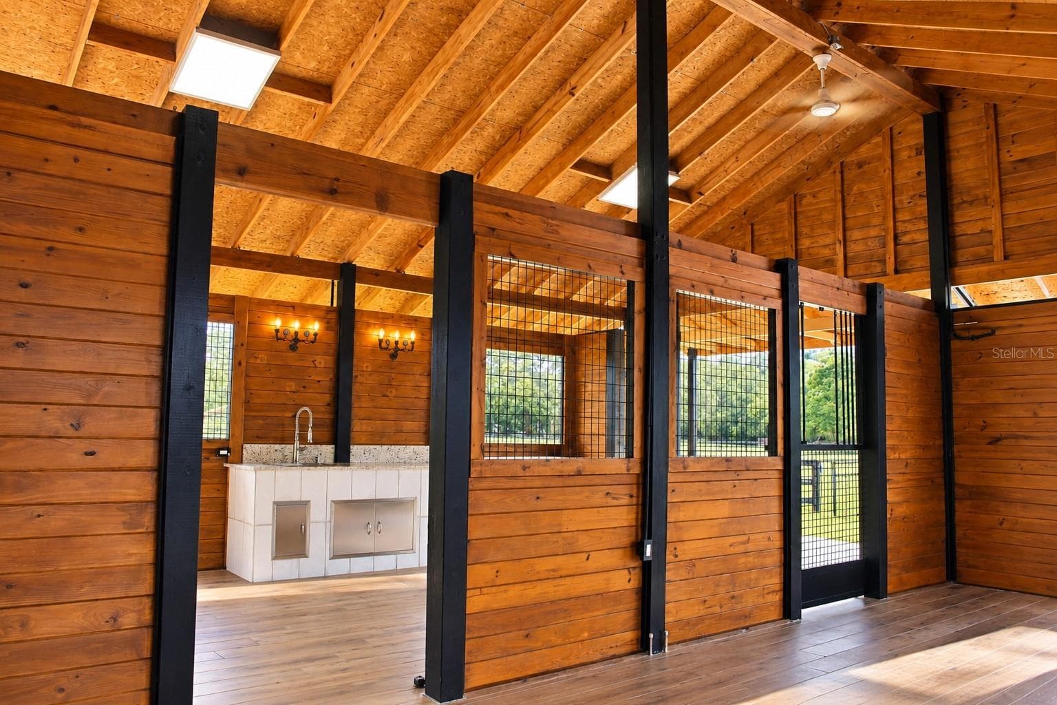 Modern Rustin Barn Interior with sink area - 9865 SW 74TH AVE, OCALA