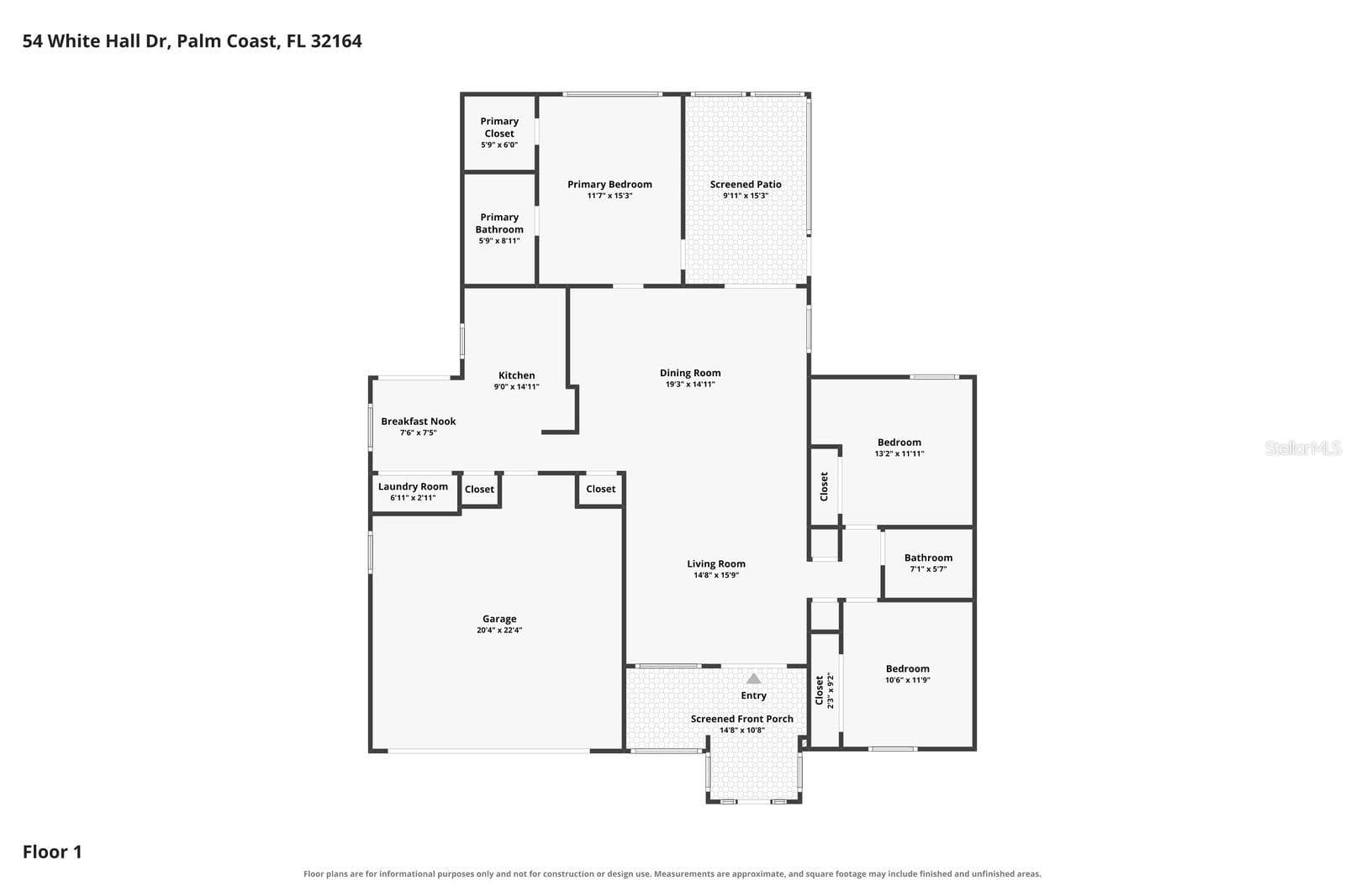 floor plan - 54 WHITE HALL DR, PALM COAST