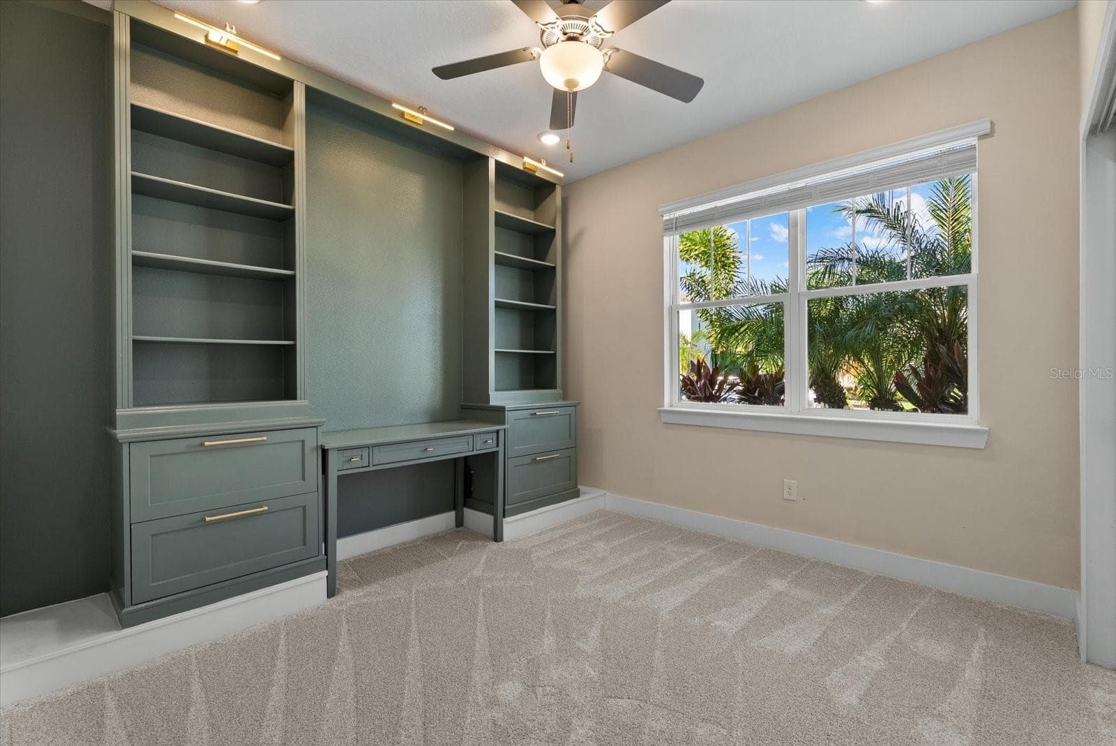 Bedroom 1 with built-in work zone - 3536 BIG SKY WAY, BRADENTON