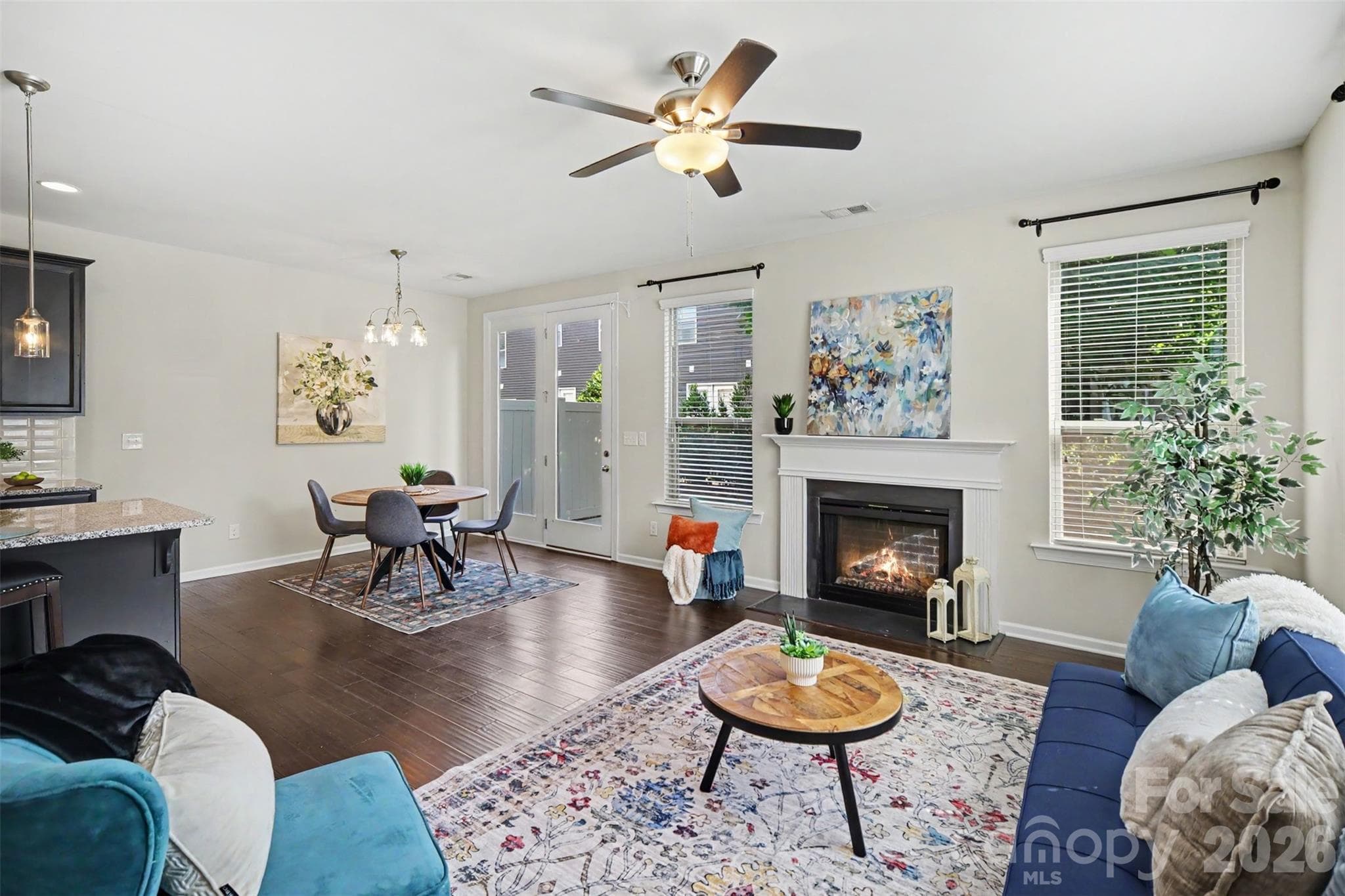Living room overlooking the dining area - 824 Ayrshire Avenue, Fort Mill