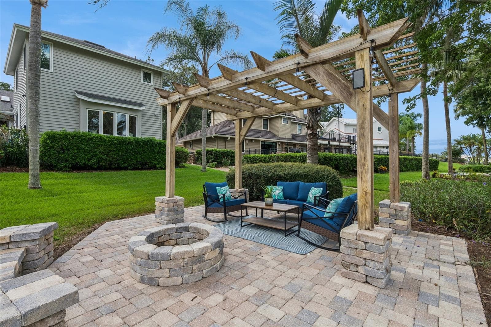 Back Yard Fire pit area - 333 BRANTLEY CLUB PL, LONGWOOD
