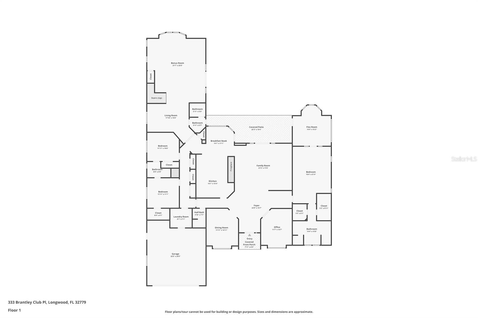 First Floor Floor plan - 333 BRANTLEY CLUB PL, LONGWOOD