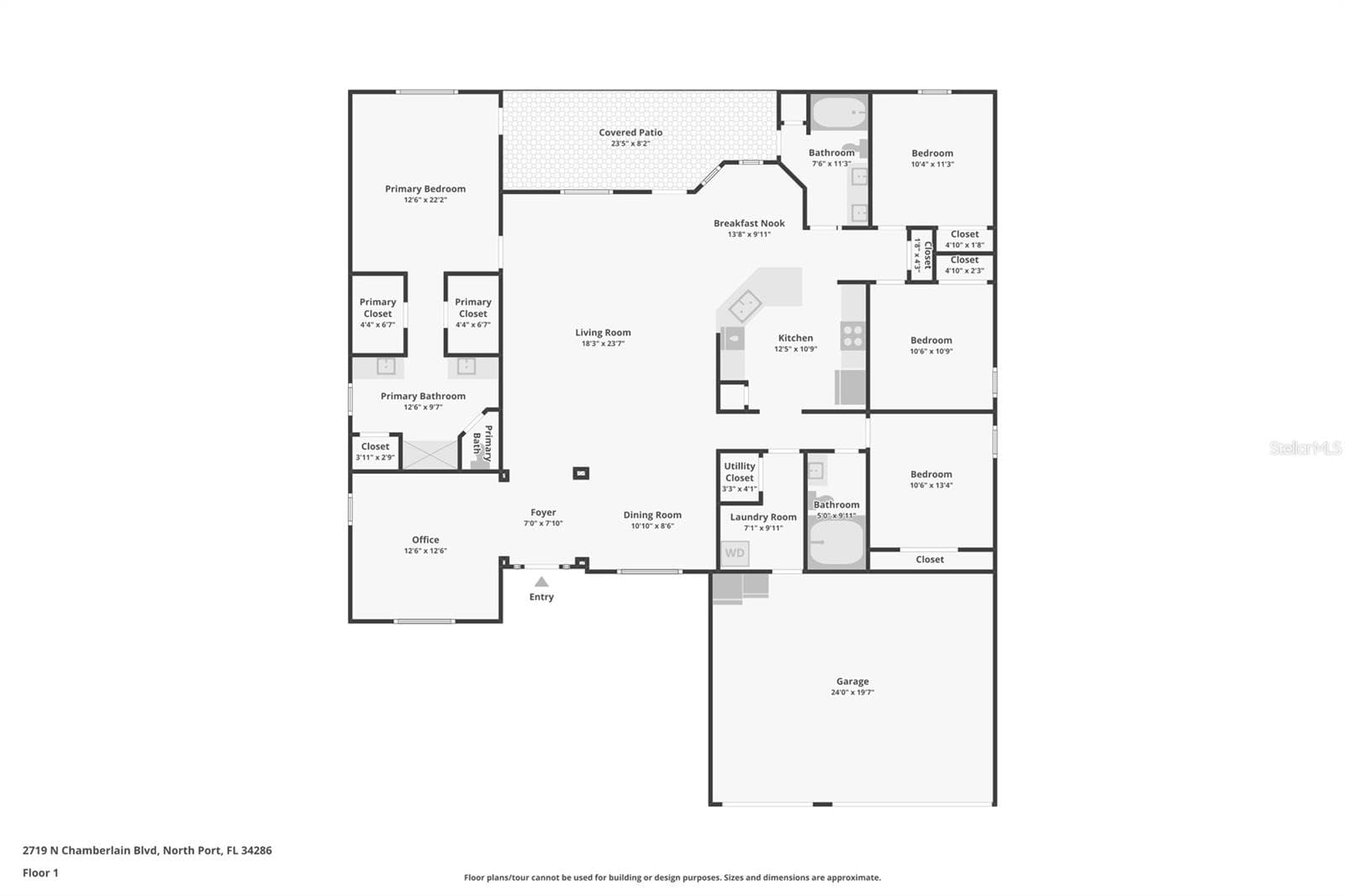 Floorplan - 2718 N CHAMBERLAIN BLVD, NORTH PORT