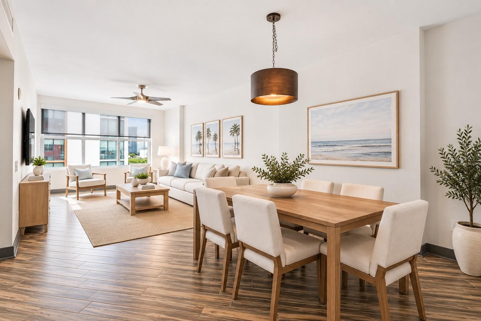 Virtually staged living and dining - 1120 E KENNEDY BLVD #618, TAMPA