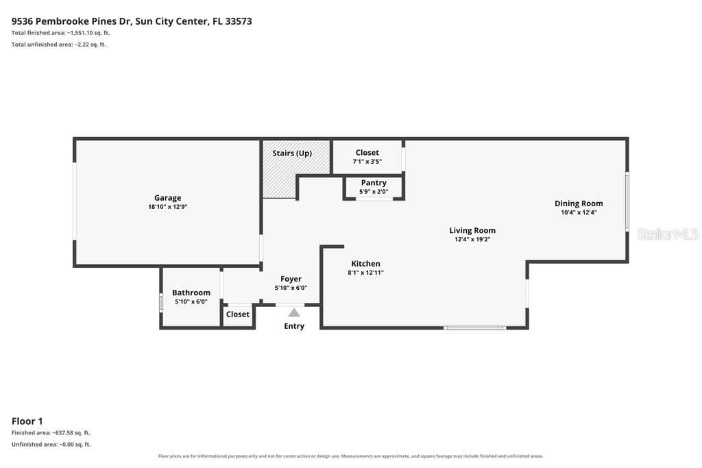 Floorplan upstairs - 9536 PEMBROOKE PINES DR, SUN CITY CENTER