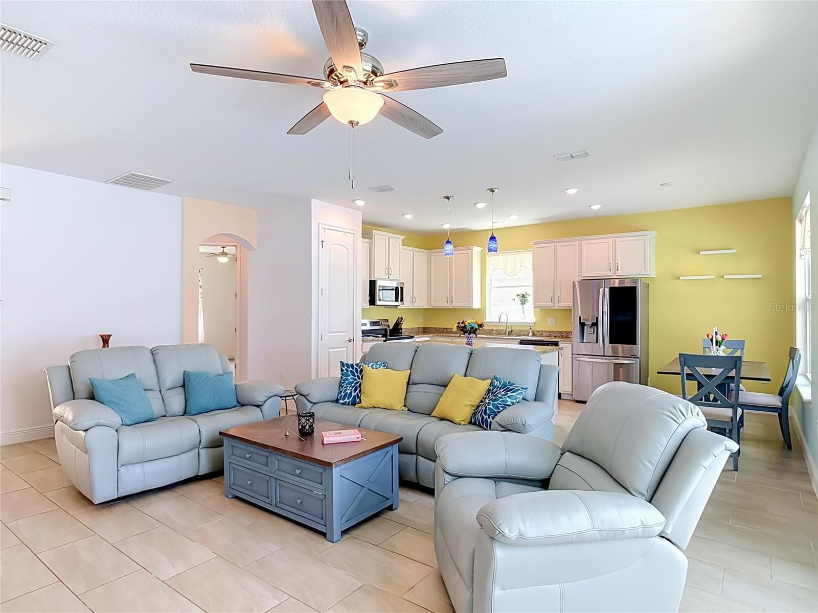 Living room open to kitchen - 1611 LADY FERN TRL, DELAND