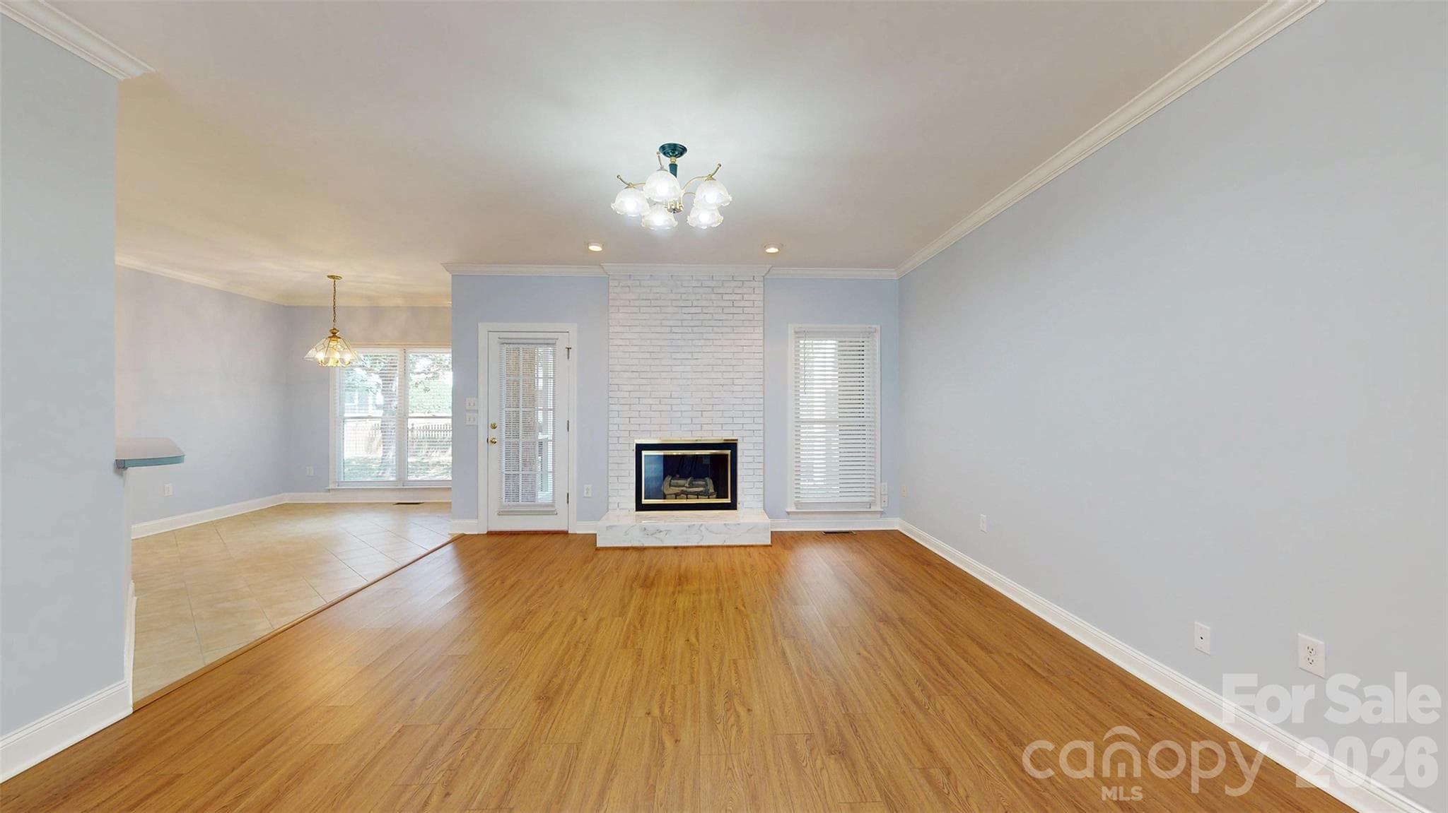 Living room w gas fireplace - 1137 Millwright Lane, Matthews