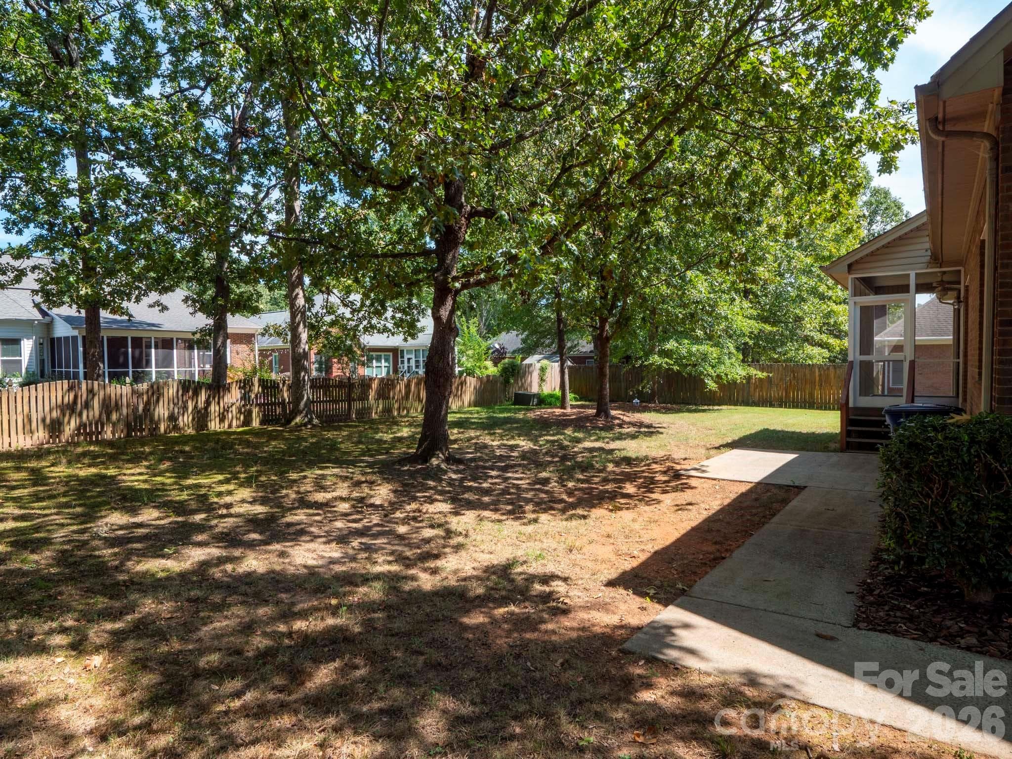 Back yard fence line - 1137 Millwright Lane, Matthews