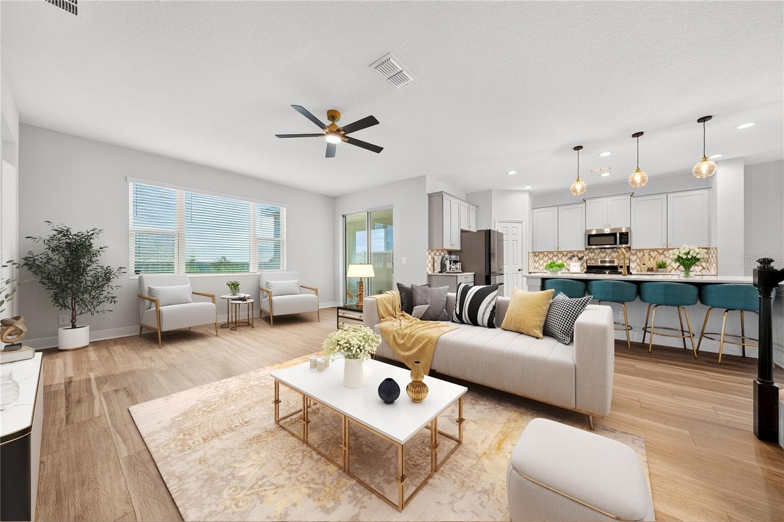 Virtually Staged Livingroom - 14427 CRESTAVISTA AVE, CLERMONT