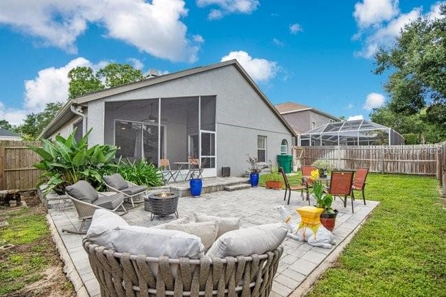 OUTDOOR AREA WITH STONE PAVERS - 650 REGINA LN, LAKE MARY