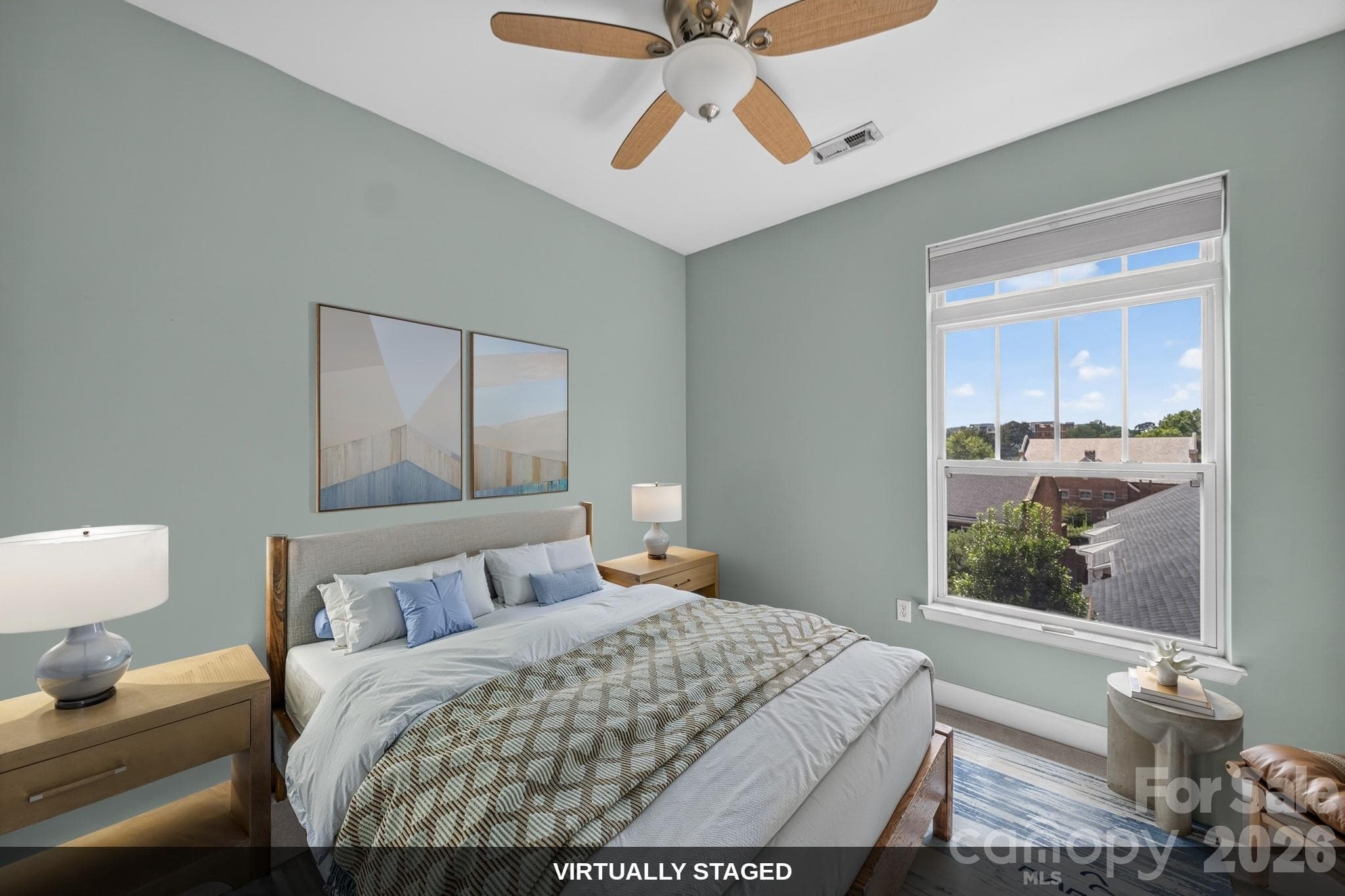 Virtually Staged Guest Room - 930 Gracie Way, Charlotte
