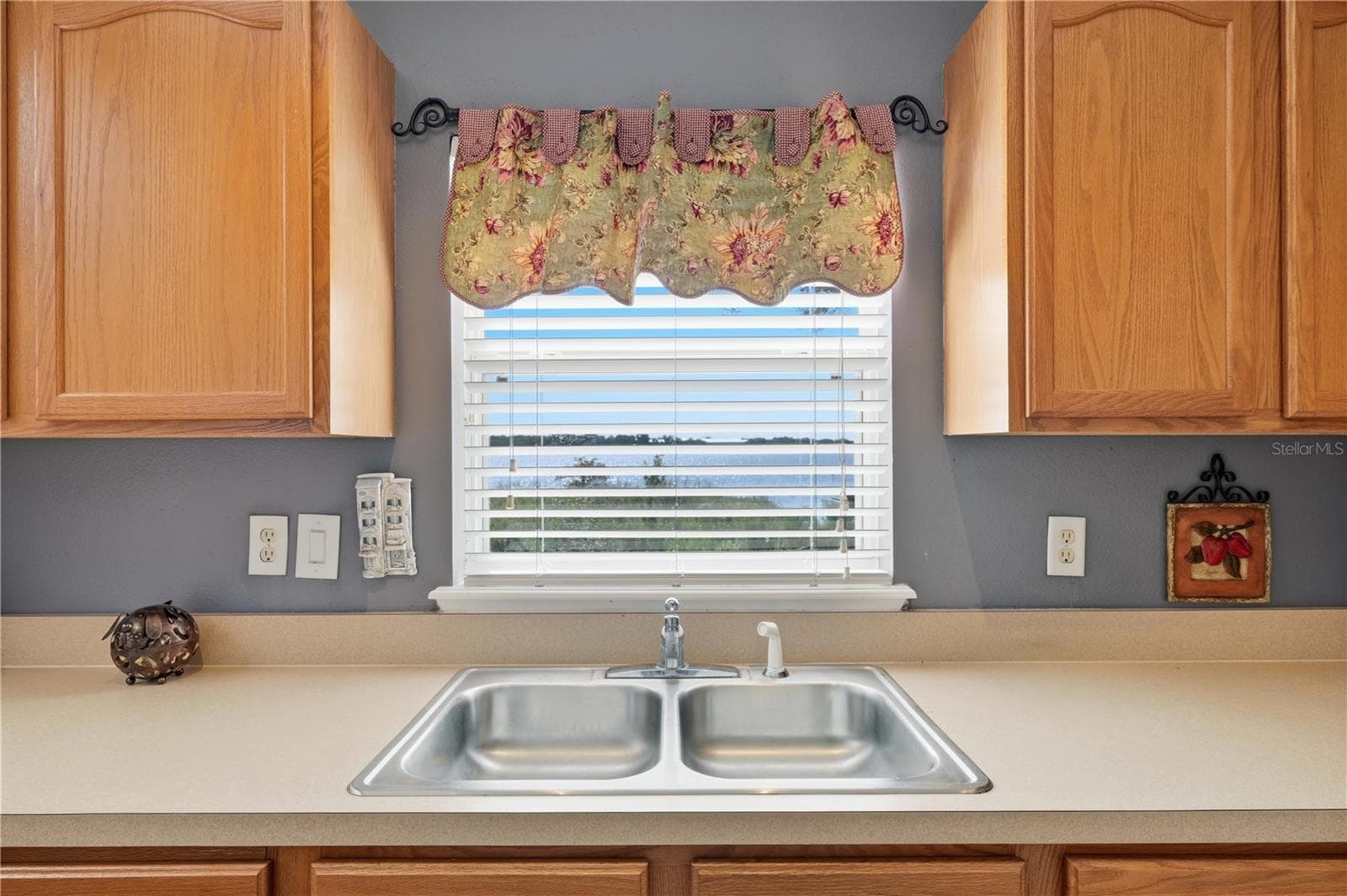 View of the lake over the kitchen sink - 1827 LAKE VILLA DR, TAVARES