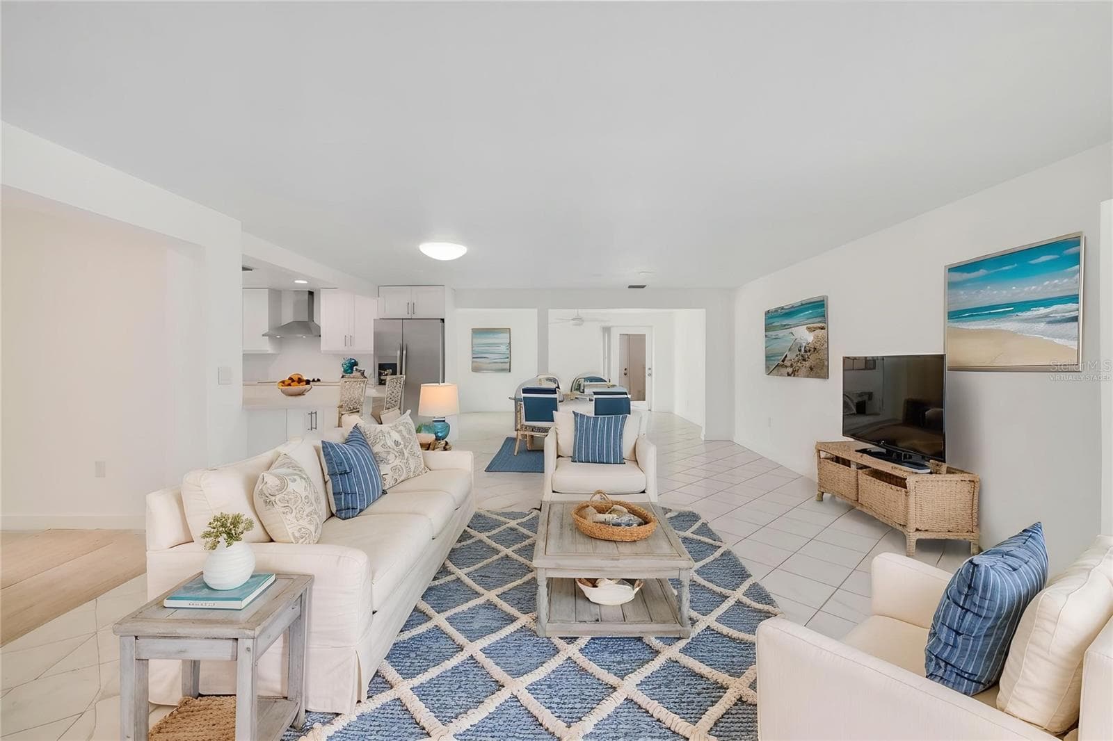Virtually staged, Dining room is beyond the kitchen. - 708 GARFIELD DR, SARASOTA