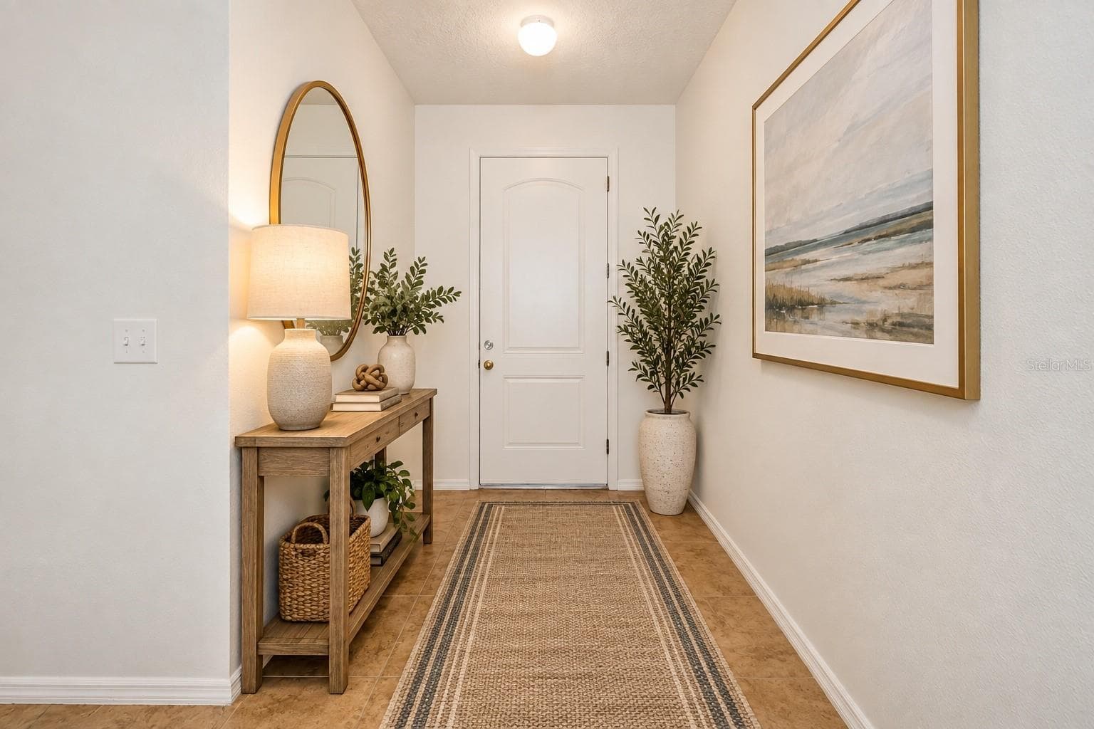 Front Door from Inside Foyer Virtual Staged - 115 64TH AVE E, BRADENTON