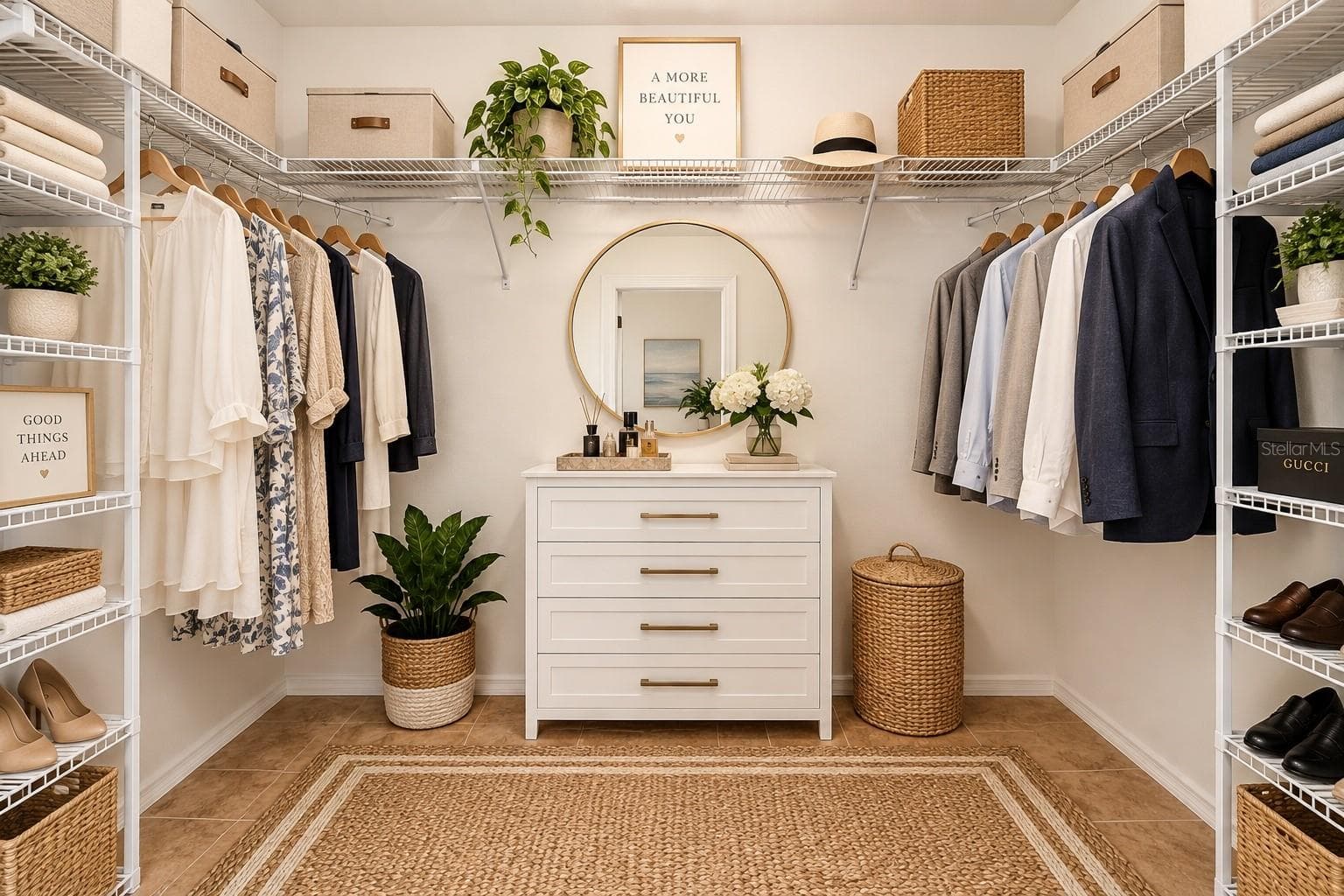 Primary Walk in Closet - Virtual Staged - 115 64TH AVE E, BRADENTON