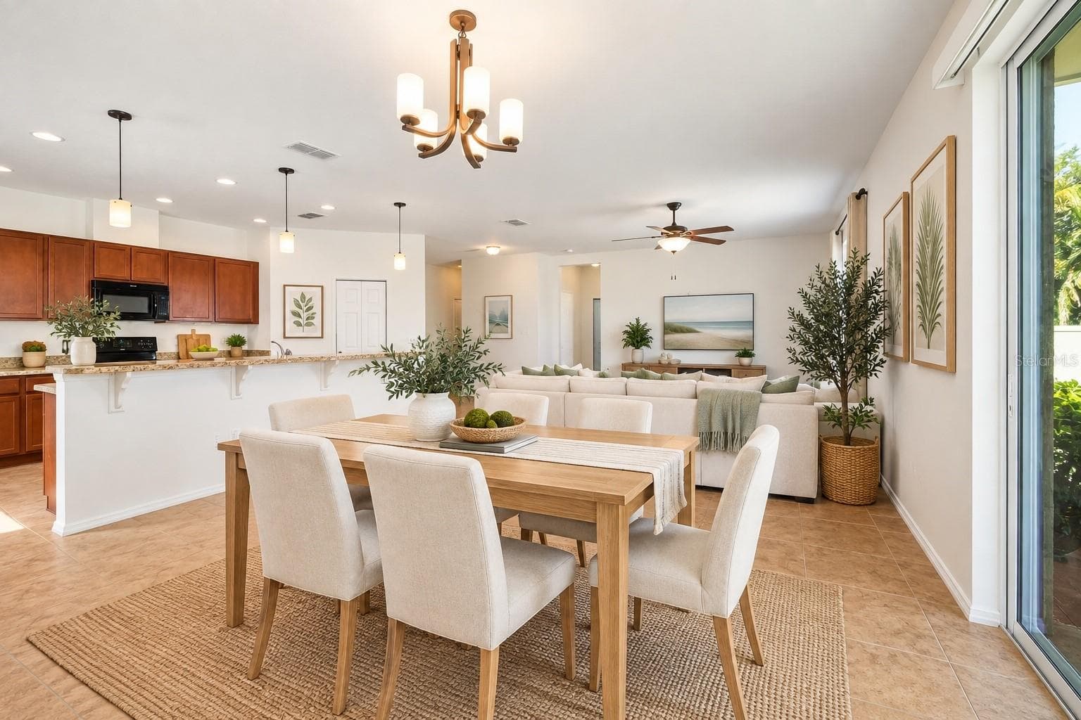 Living Dining Kitchen Virtual Staged - 115 64TH AVE E, BRADENTON