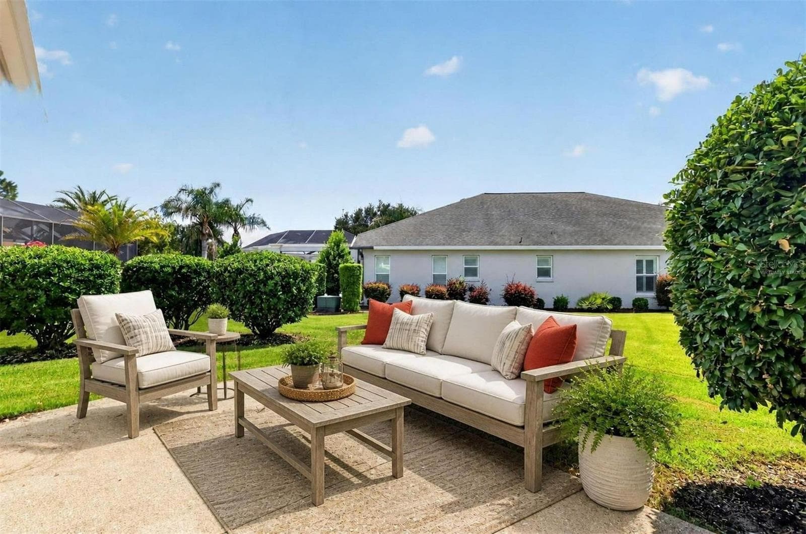 Rear Patio-Virtually Staged - THE VILLAGES, THE VILLAGES