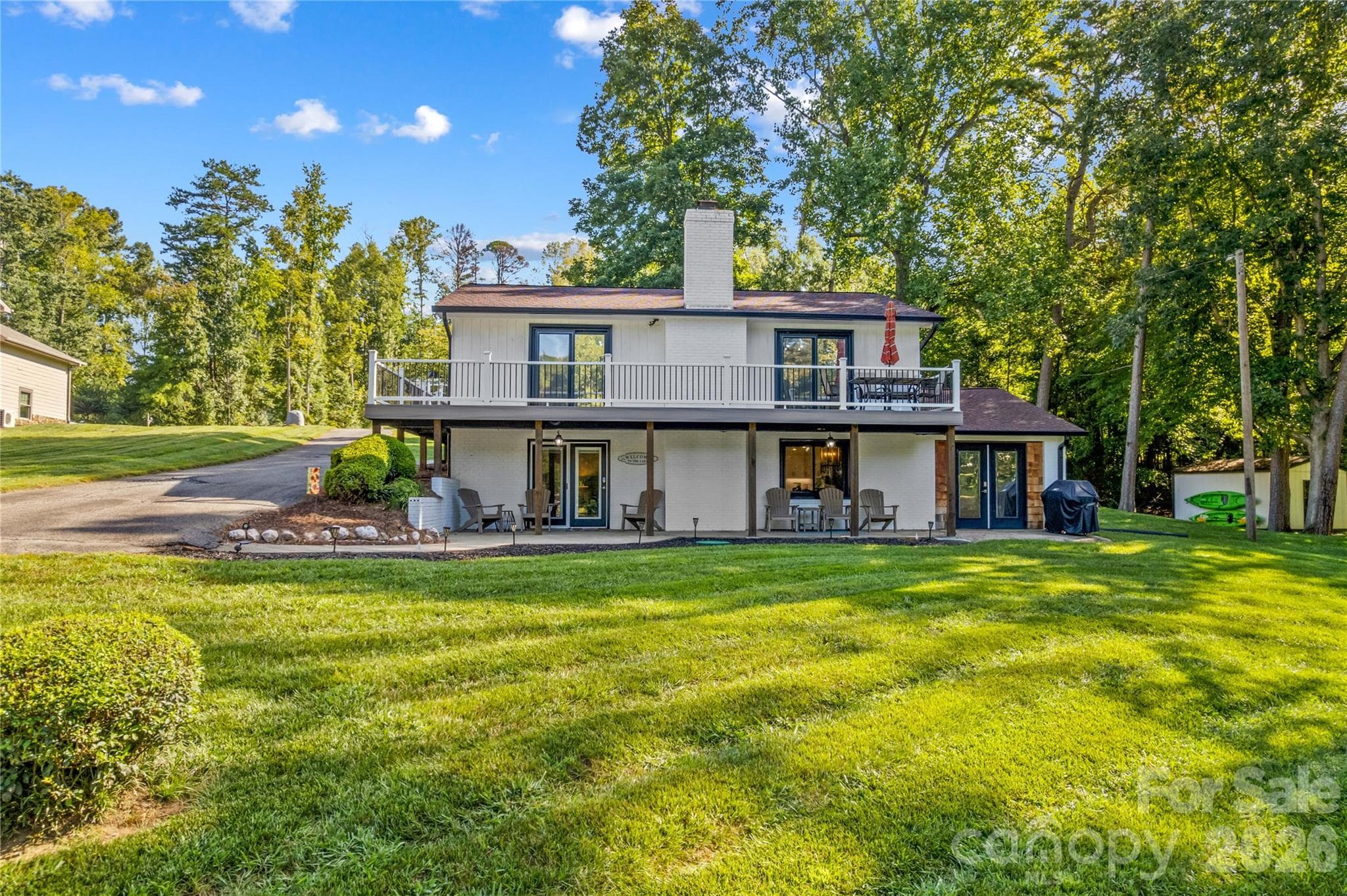 Front of the house from the lake - 150 Shady Cove Drive, Troutman