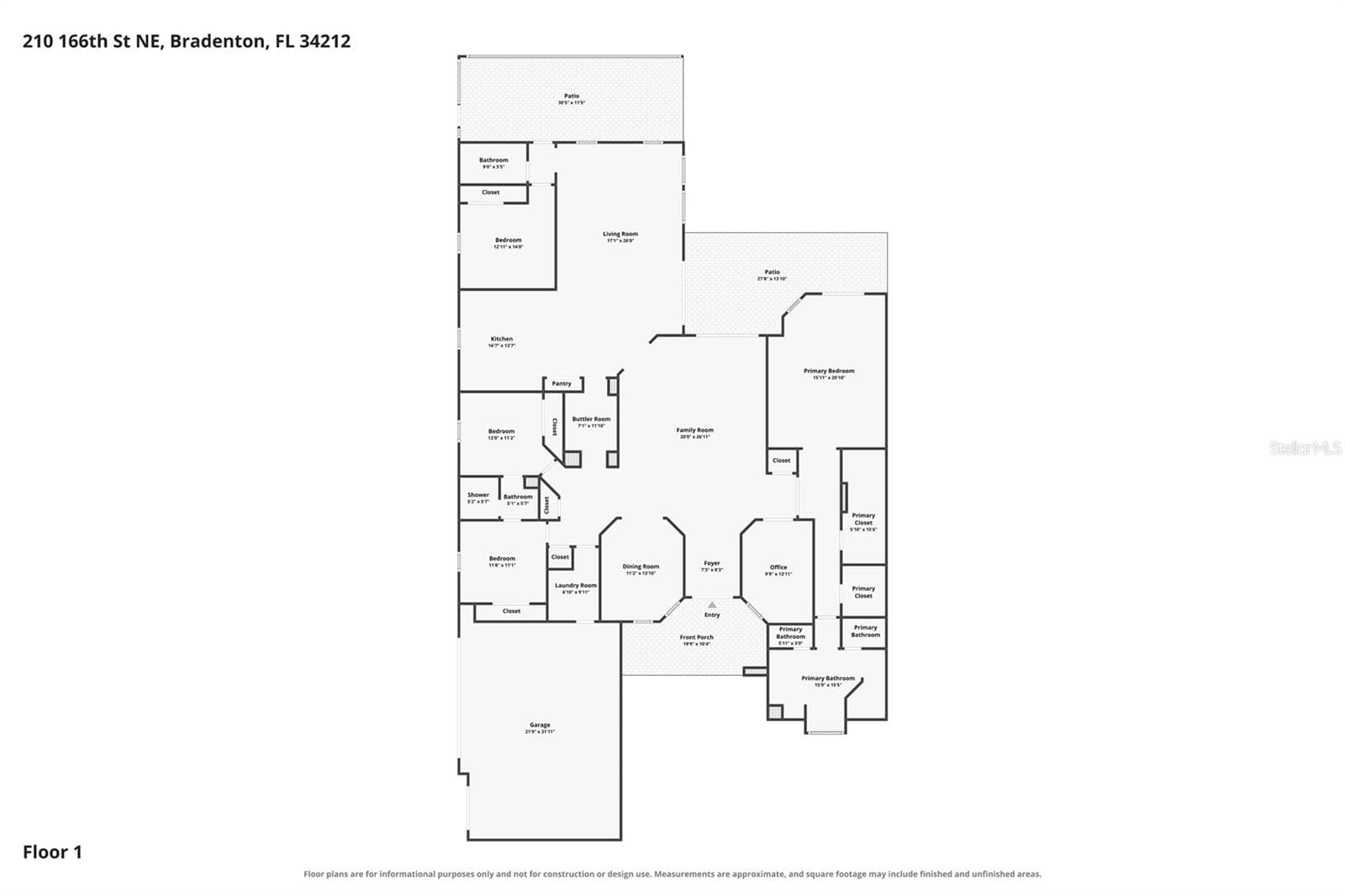 floor Plan - 210 166TH ST NE, BRADENTON