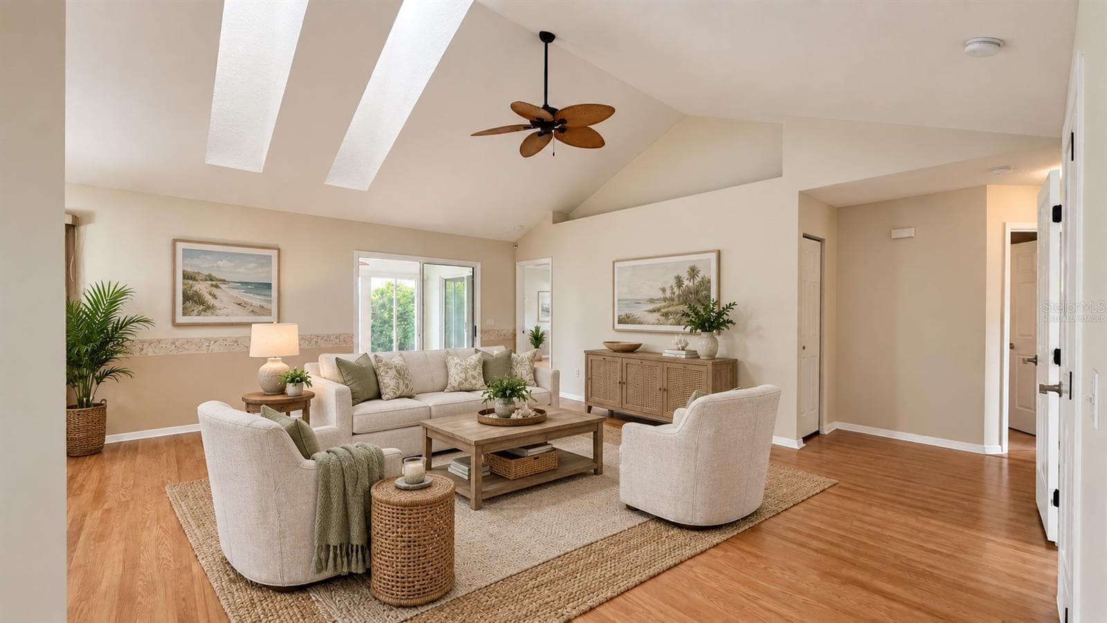 HIGH ceilings with natural light from the NEW skylights. Virtually staged. - 6501 SW 84TH PLACE RD, OCALA