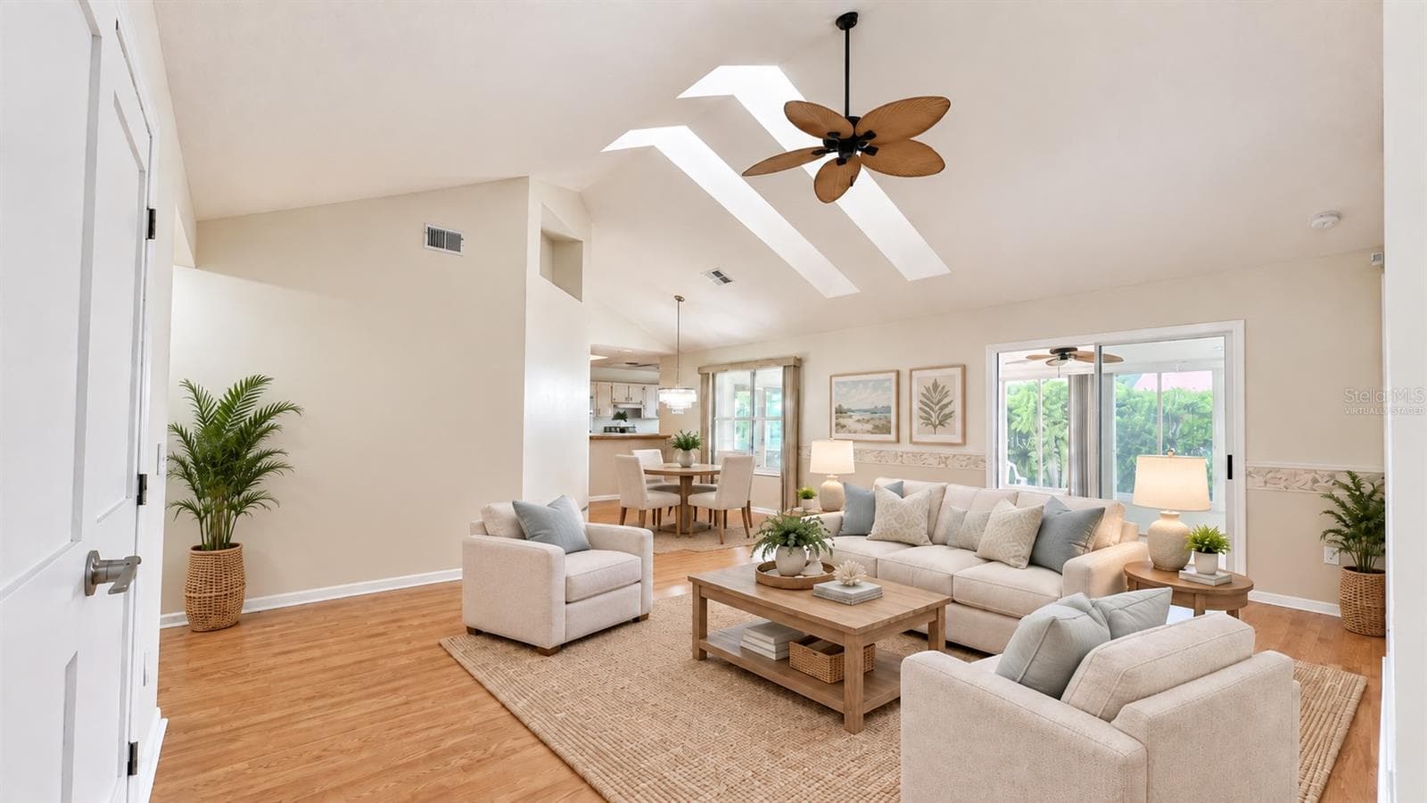 HIGH ceilings with natural light from the NEW skylights. Virtually staged. - 6501 SW 84TH PLACE RD, OCALA