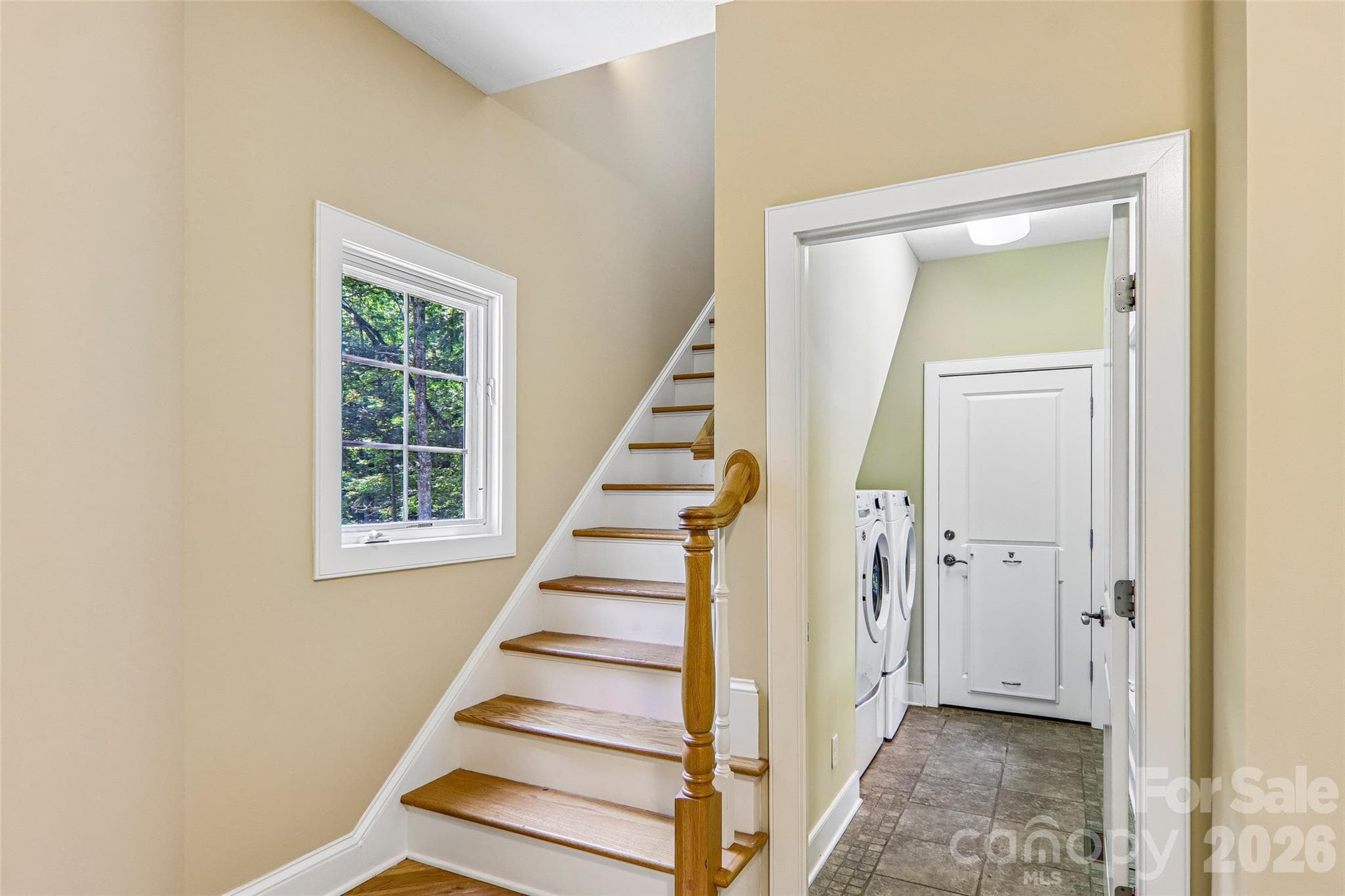 Stairs to bonus room above the garage - 361 Mills River Way, Horse Shoe