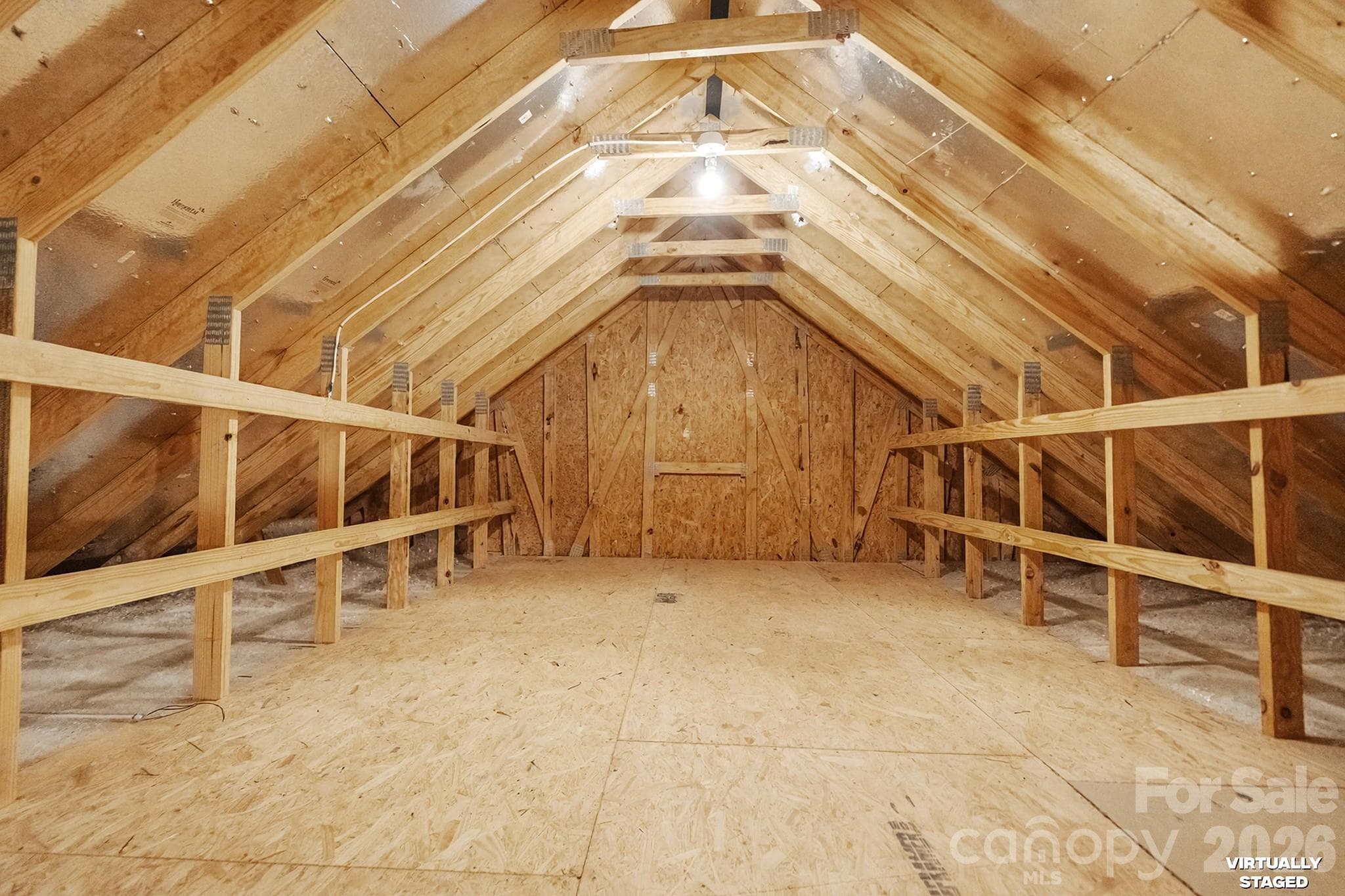 Walk-up Attic Storage.  Accessible from the Garage. - 1018 Kirby Drive, Fort Mill