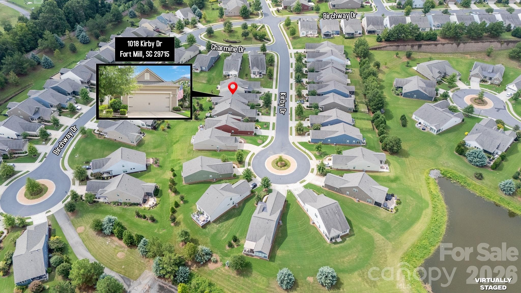 Aerial view - 1018 Kirby Drive, Fort Mill