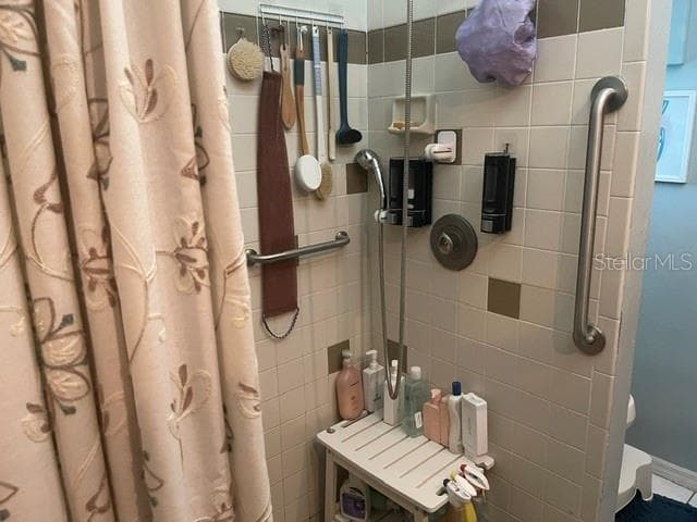 ADA equipped en suite walk in shower - 2250 SPRINGWOOD CIR W, CLEARWATER