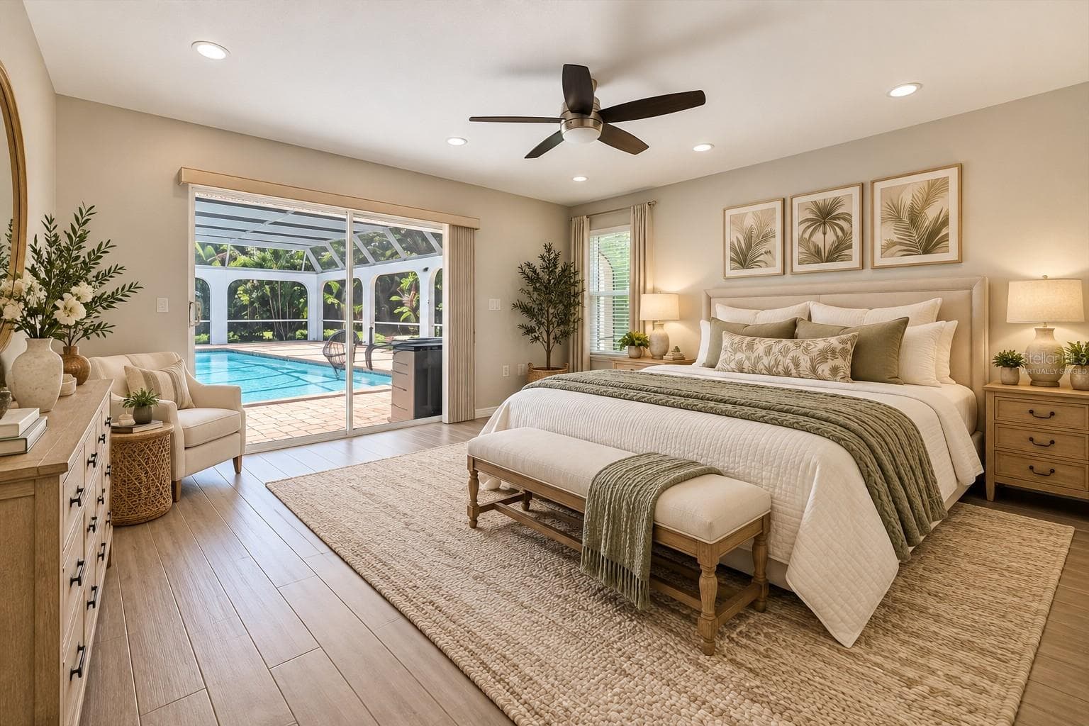 Virtually StagedPrimary Bedroom - 6840 COUNTRY LAKES CIR, SARASOTA