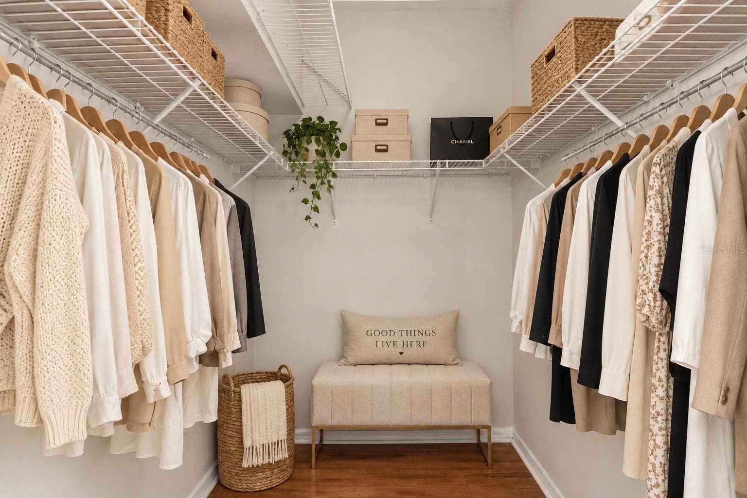 Staged Master Bedroom Closet 1 - 7040 FRASCATI LOOP, WESLEY CHAPEL