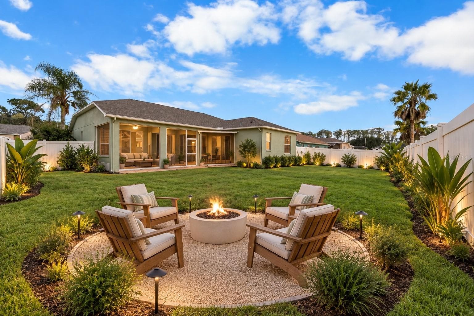 Staged backyard 1 - 7040 FRASCATI LOOP, WESLEY CHAPEL