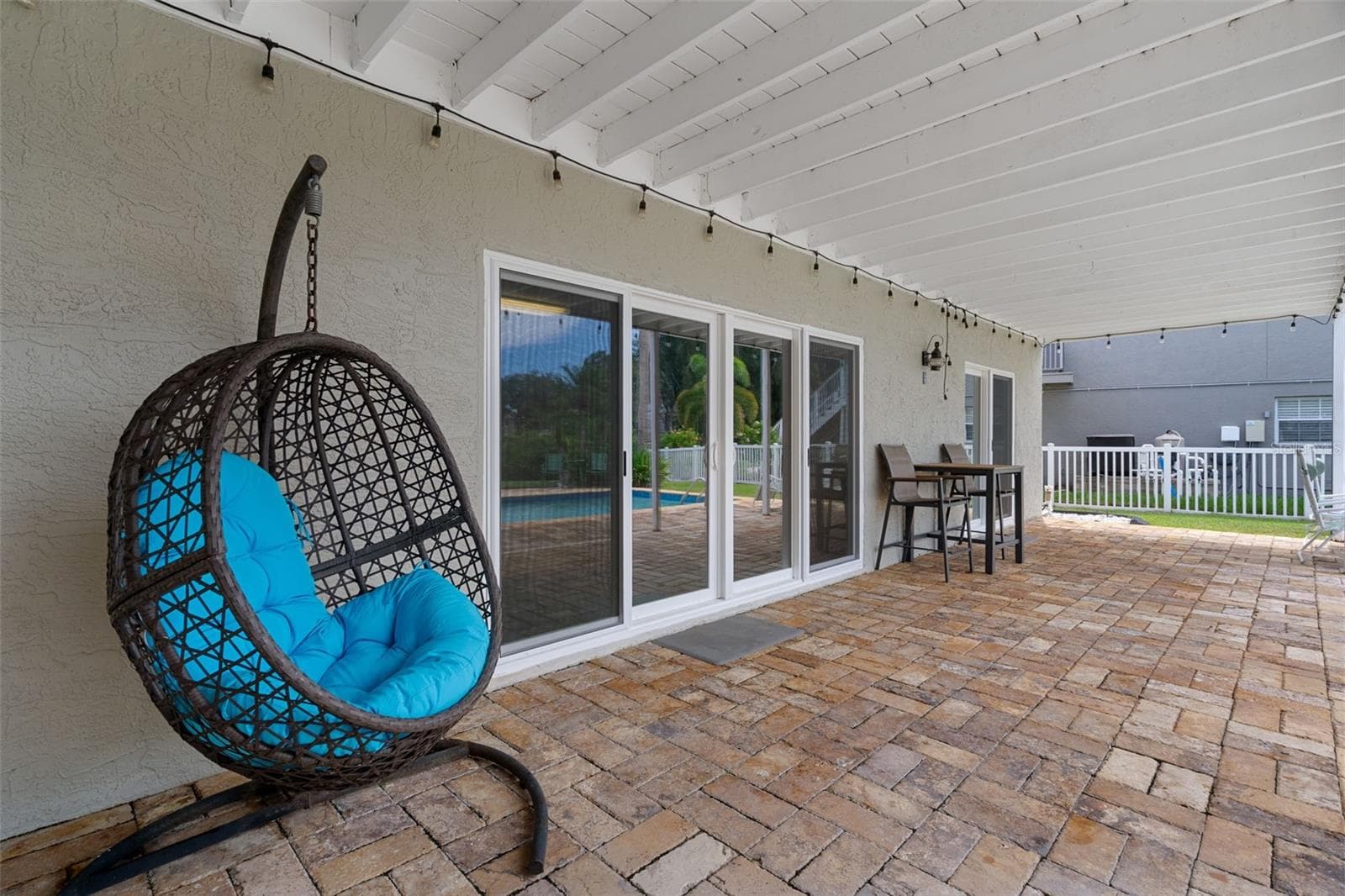 Covered pool deck - 5517 TROPIC DR, NEW PORT RICHEY