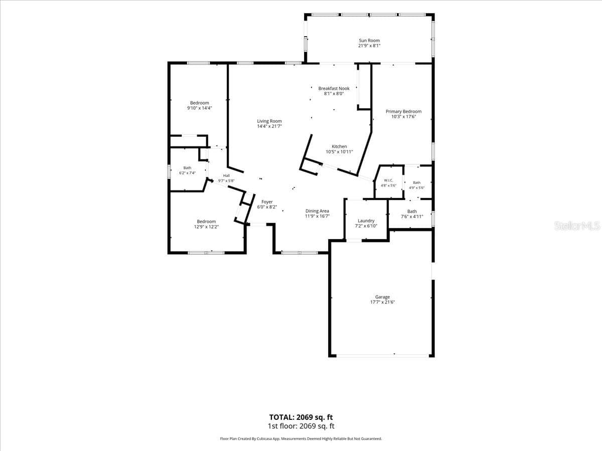 Floor Plan w/ Room Measurements - 14993 SW 38TH CIR, OCALA