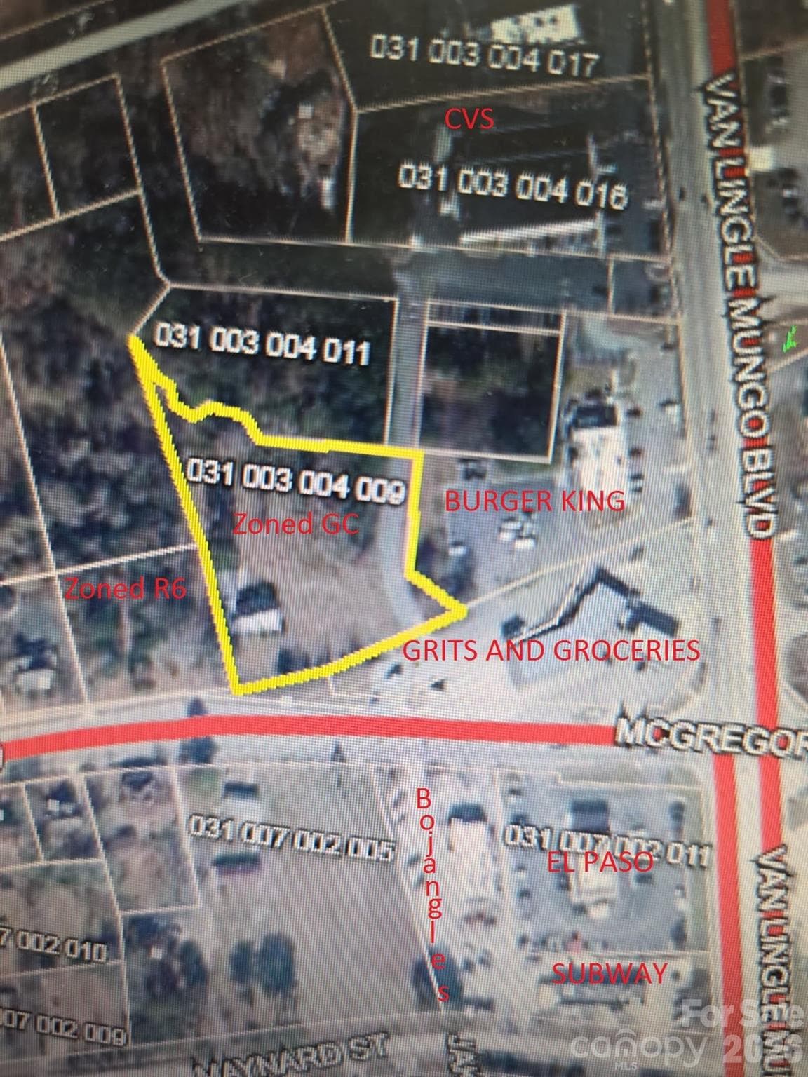 Unimproved Commercial at 605 E Mcgregor Street, Pageland, photo 3 of 4