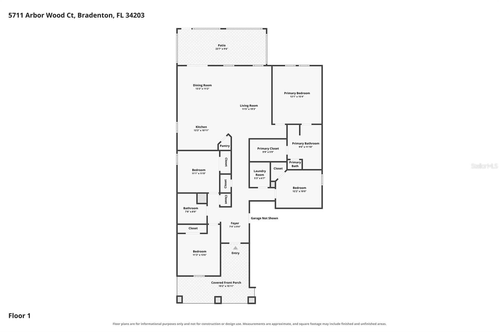 Floor Plan - 5711 ARBOR WOOD CT, BRADENTON