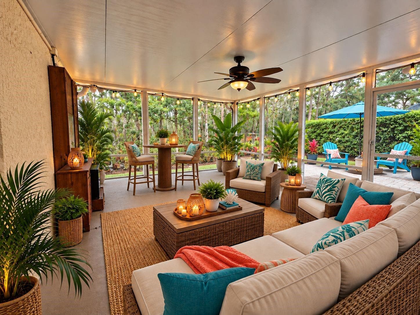 Virtually Staged screened porch/patio - 1795 BAYHILL DR, OLDSMAR