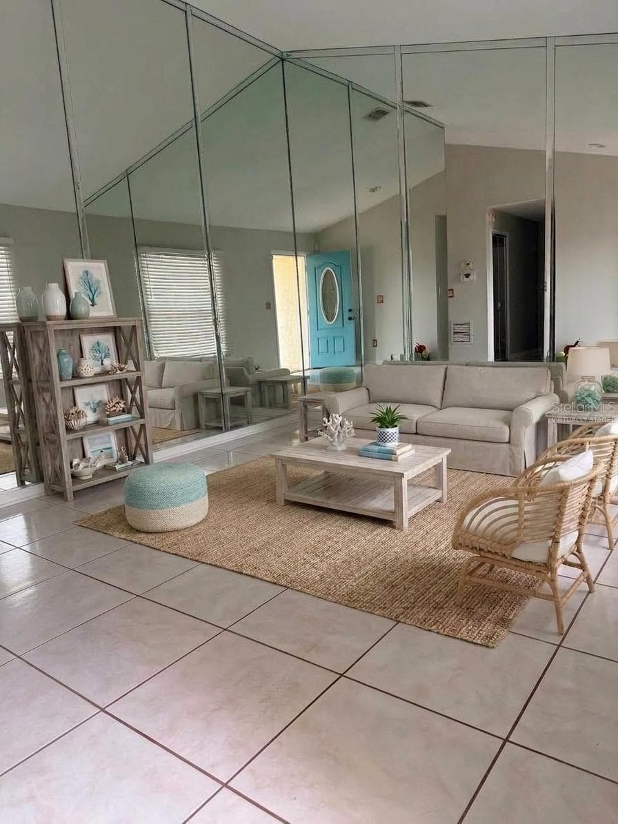 virtually staged living room - 812 37TH AVE S, ST PETERSBURG