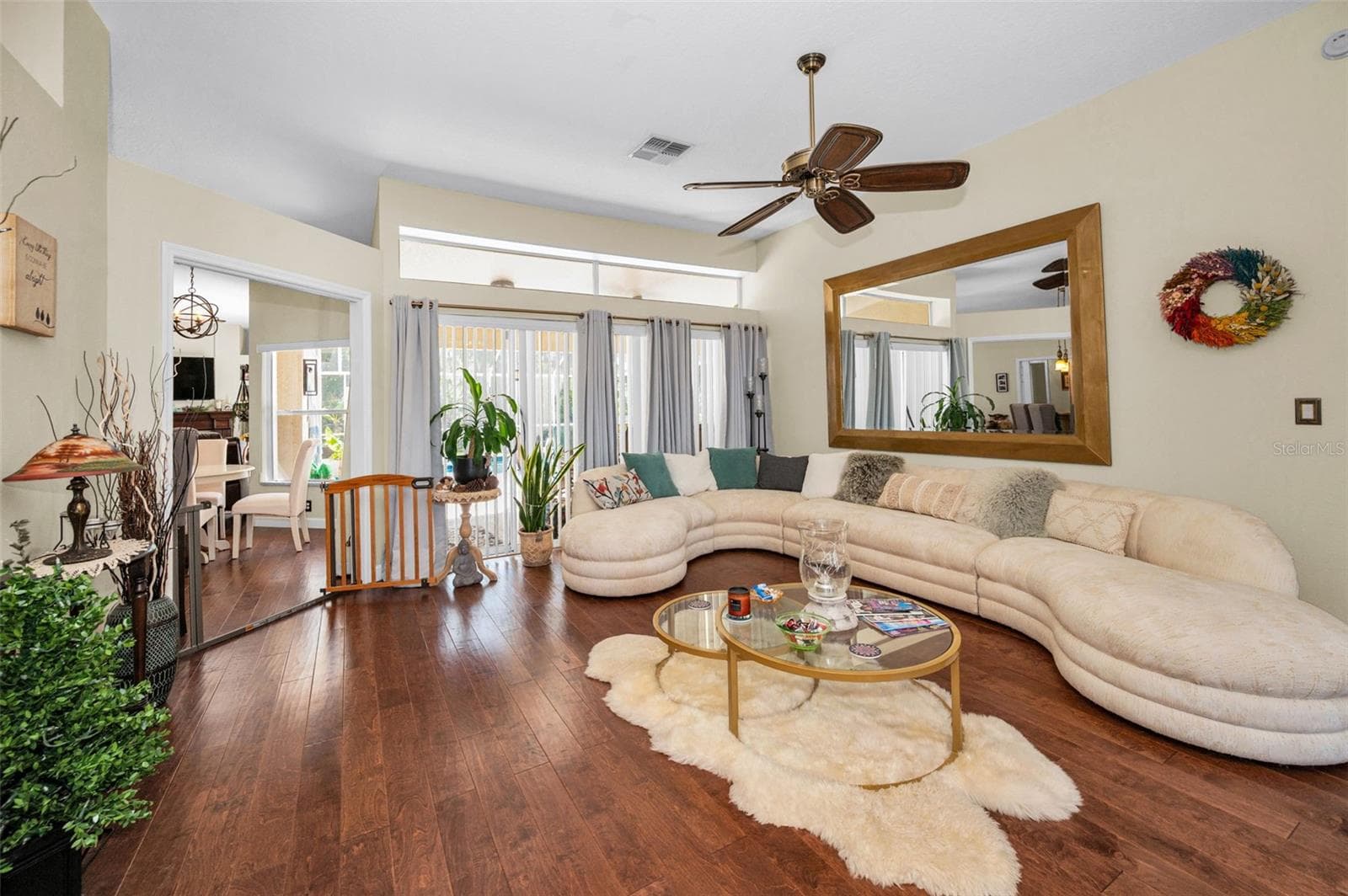 Formal Living Room - triple pocketing sliders - 1234 ARLINBROOK DR, TRINITY