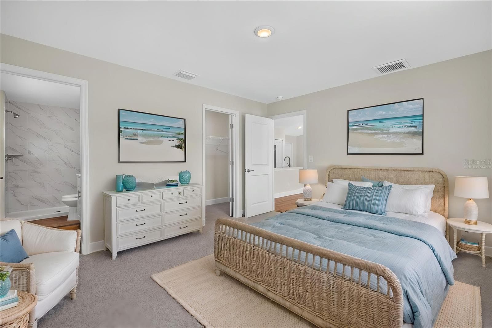 Virtually Staged Primary Bedroom - 23429 WICKENS AVE, PORT CHARLOTTE