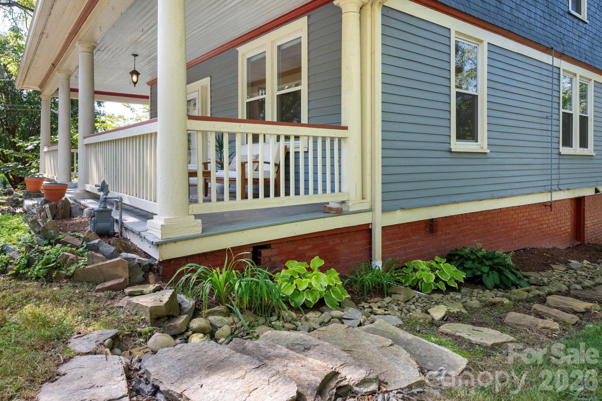 Exterior steps to back yard - 16 West Street, Asheville