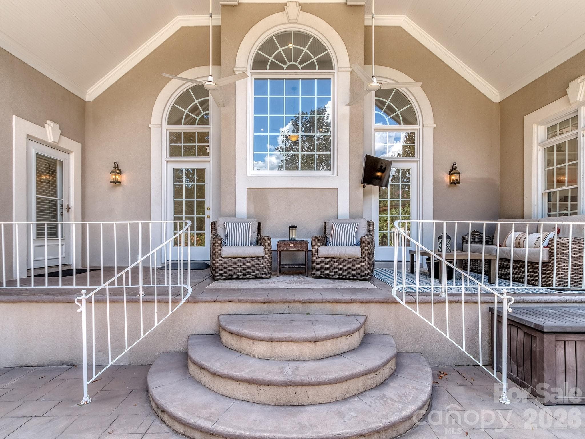 Covered back porch - 1733 White Pond Lane, Waxhaw