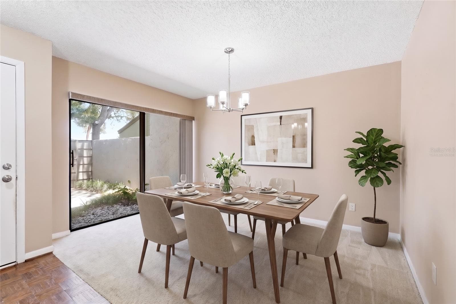 Virtually Staged Contemporary Dining Room - 805 WESTWIND LN, FERN PARK