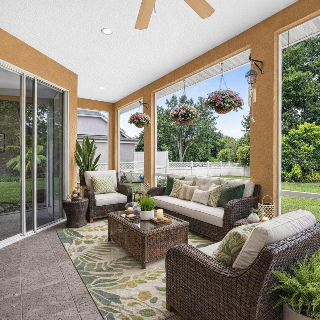 SCREEN PORCH STAGED - 9603 BIRNAMWOOD ST, RIVERVIEW