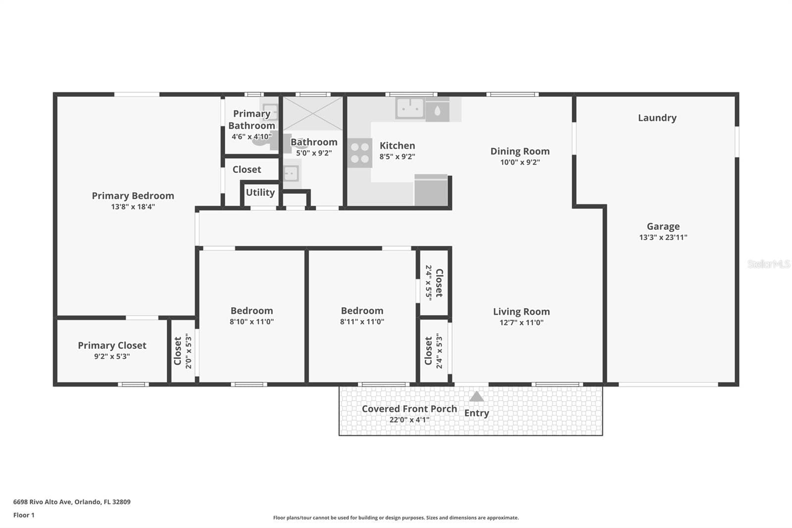 Floor Plan. - 6698 RIVO ALTO AVE, ORLANDO