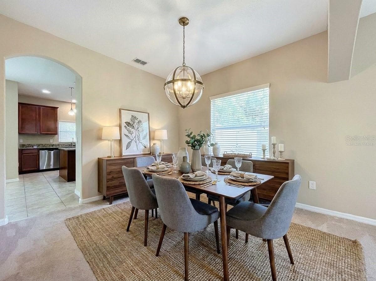 Virtually staged- Dining Room - 18607 BRIAR OAKS DR, HUDSON