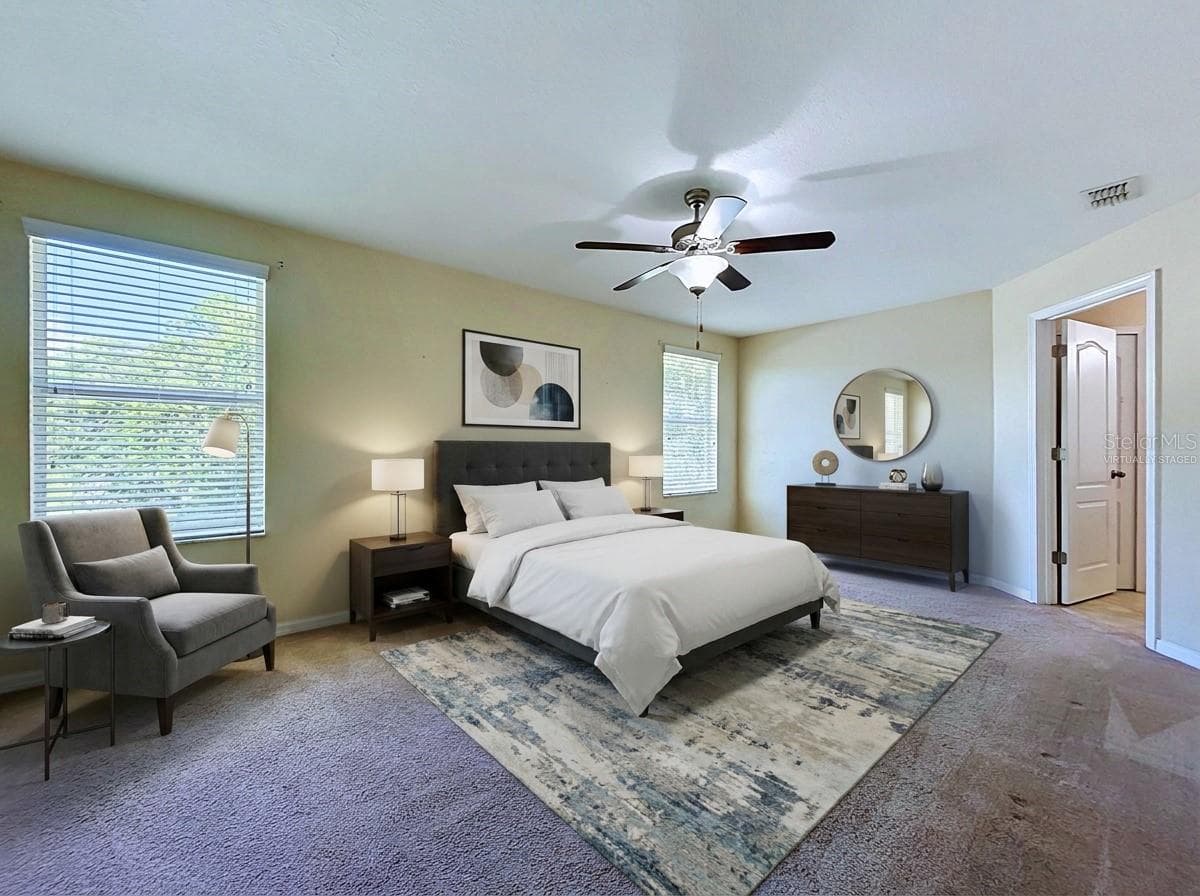 Virtually staged-  Master room - 18607 BRIAR OAKS DR, HUDSON
