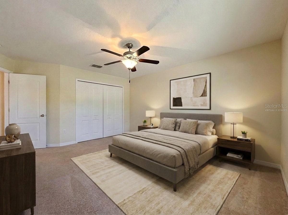 Virtually staged- Bedroom 2 - 18607 BRIAR OAKS DR, HUDSON