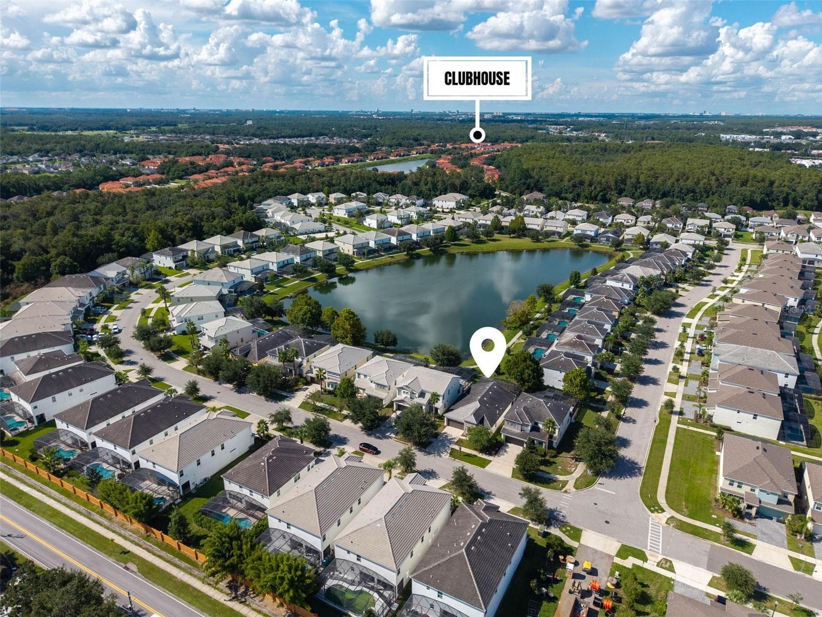 Aerial view - clubhouse location. - 337 MARCELLO BLVD, KISSIMMEE