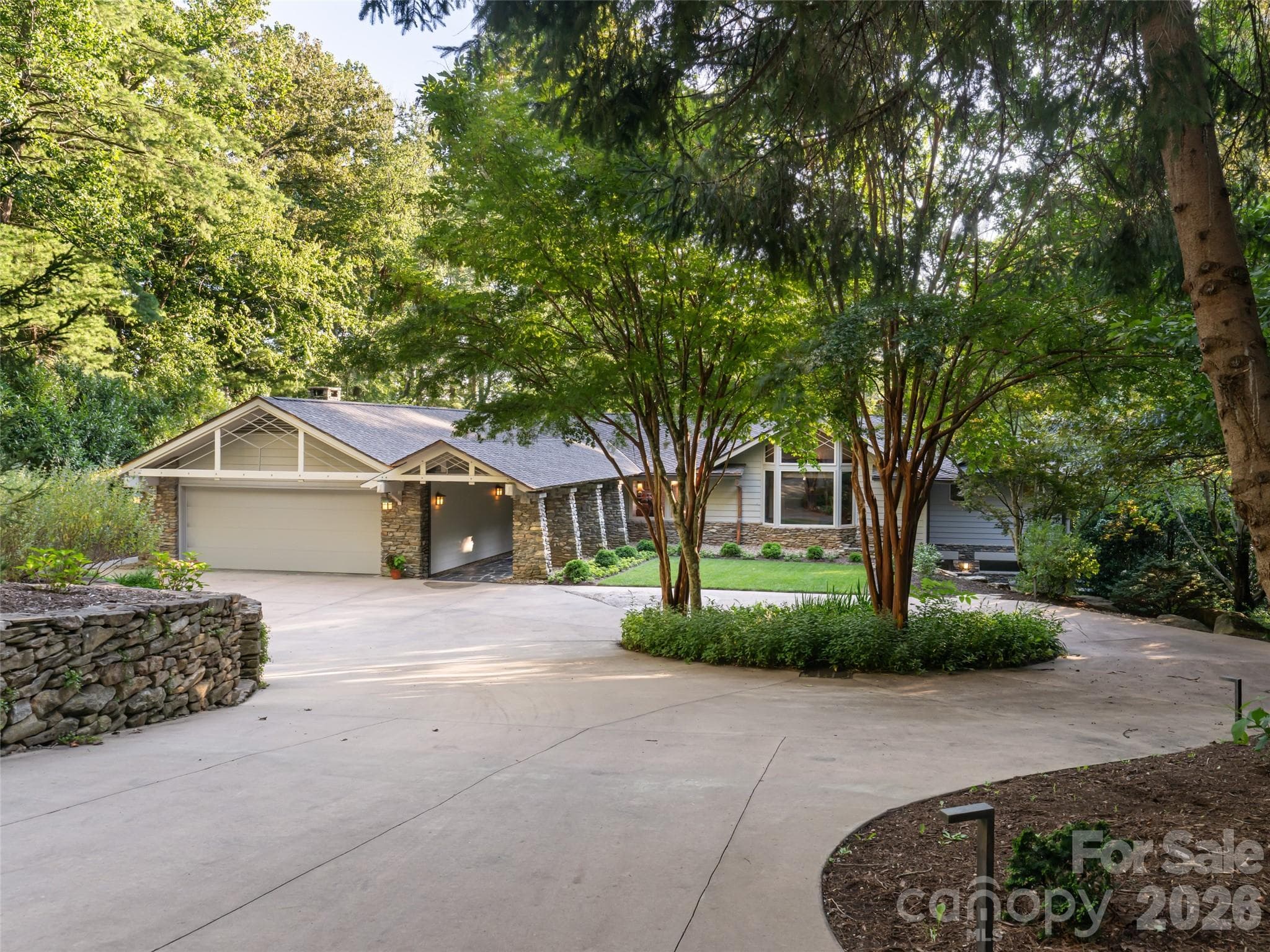 Front from Upper Driveway - 17 Amherst Road, Biltmore Forest